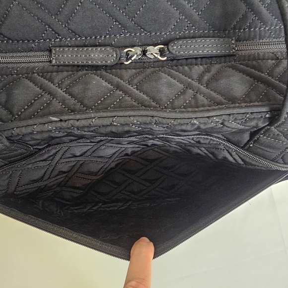 Vera Bradley Stroll Around Baby Bag Diaper Tote Black Quilted - Picture 9 of 14